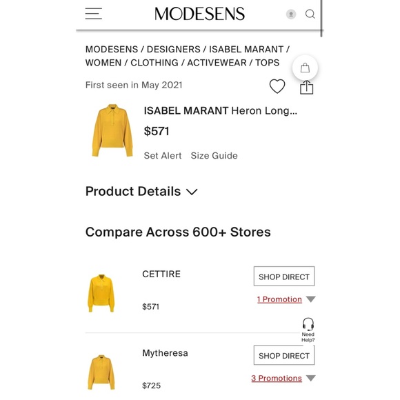 ISABEL MARANT • Yellow Heron Polo Neck Wool-Blend Long Sleeve Pullover Sweater - Picture 15 of 16